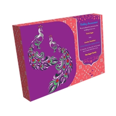 Wedding Announcement Gift Box Premium Silver 6 S + 1 L Compartments